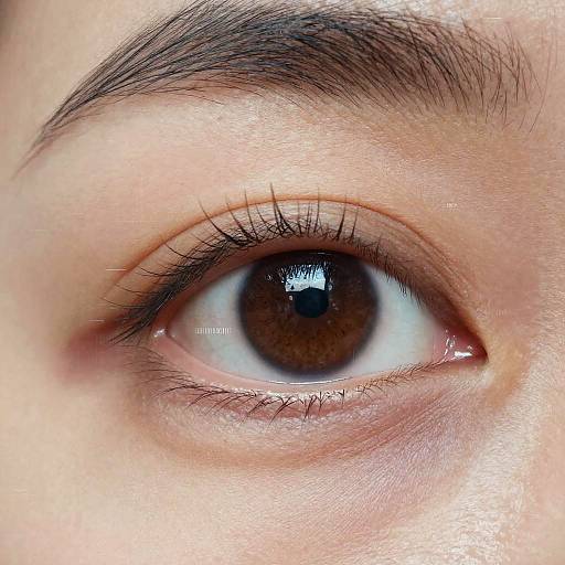 Detailed Close-Up of Brown Eye