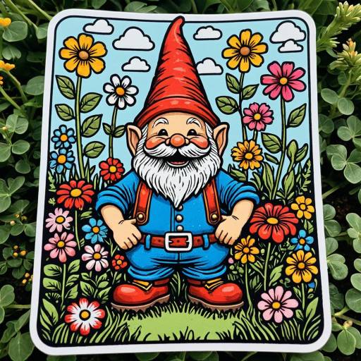 Jubilant Garden Gnome Sticker