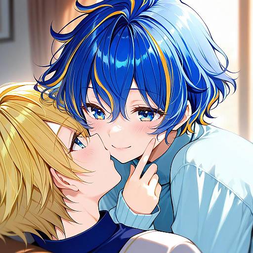 Illustration of Astel leda, holostars in the style of Yadapot