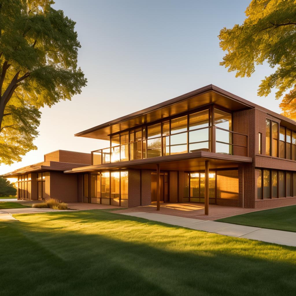 Mid-Century Home in Golden Hour Glow