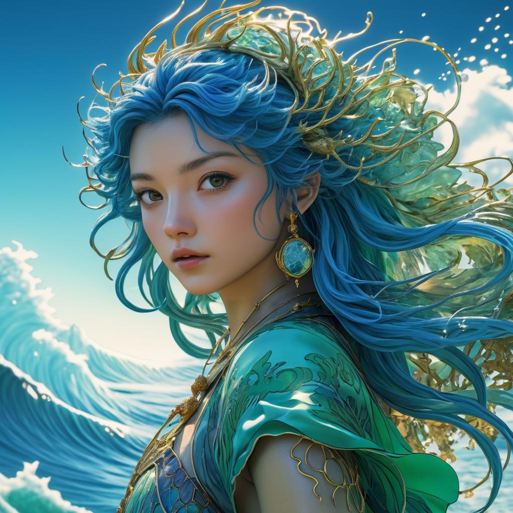 Mystical Sea Nymph: Epic Fantasy Portrait