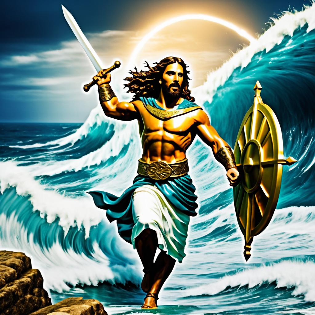 Jesus the Warrior Amidst Roaring Waves