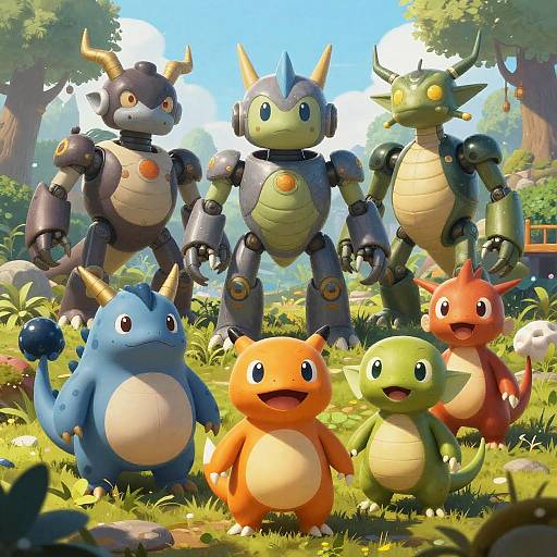 Unique Fakemon in Fantasy Scene