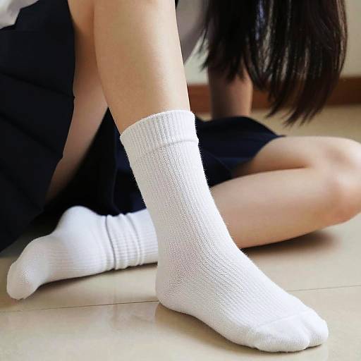 Cinematic Portrait of Schoolgirl Sitting