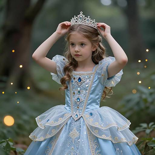 Whimsical Princess Portrait in Enchanted Forest