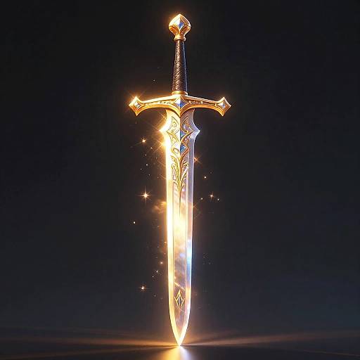 Ancient Enchanted Sword with Radiant Aura