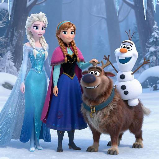 Charming Frozen Scene with Elsa and Anna