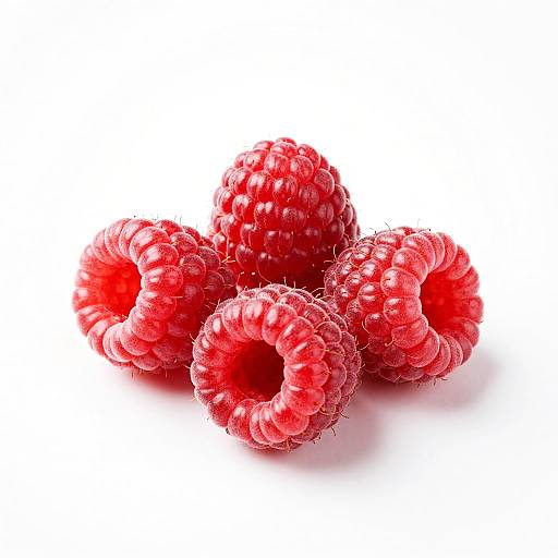 Fresh Red Raspberries Cluster