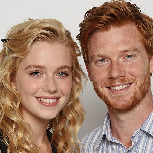 Cheerful Couple Portrait in Close-Up