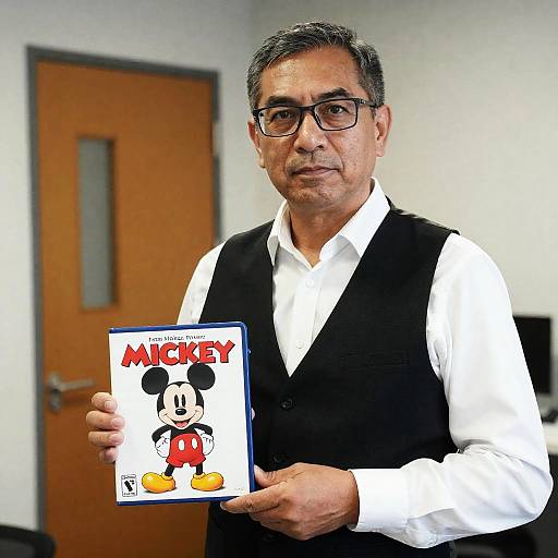 Serious Man with Mickey Mouse Game Cover