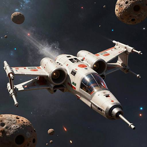 Pepe Pilots X-Wing in Asteroid Battle