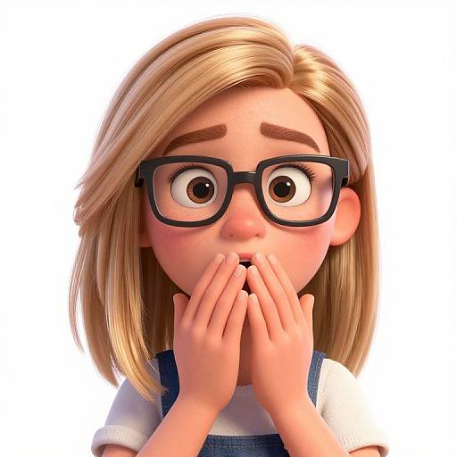 Pixar-Style Shocked Female Boom Operator