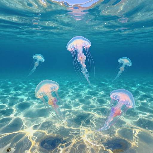 Impressionistic Underwater Ballet Scene