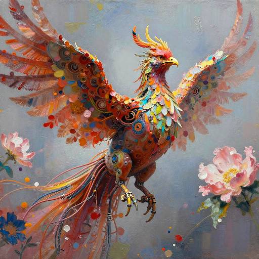 Cybernetic Phoenix Digital Portrait