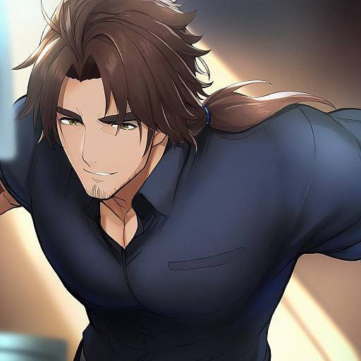 Illustration of Belmond banderas, nijisanji in the style of Onigirikun