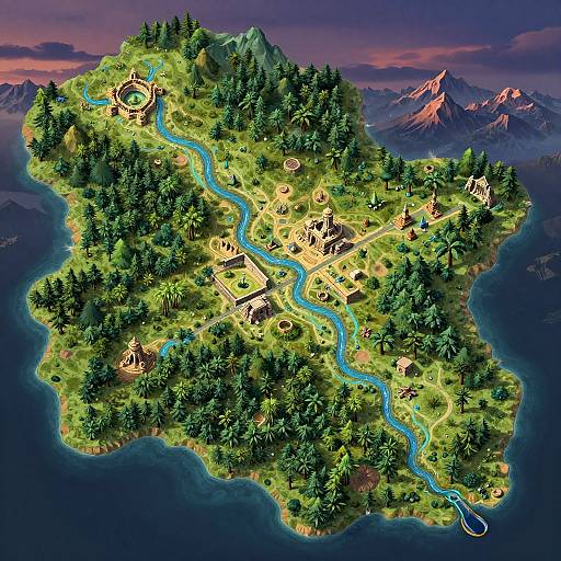 Detailed Fantasy World Map Generator