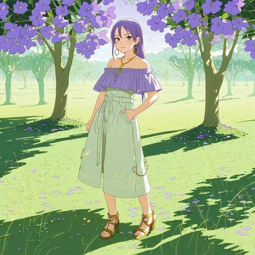 Serene Girl in Sword Art Online Style