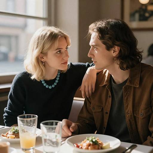 Intimate Restaurant Moment Captured