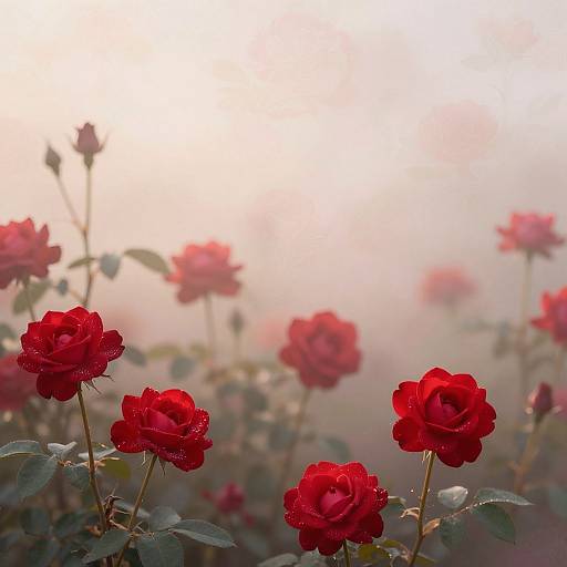 Dreamy Red Roses Aesthetic Wallpaper
