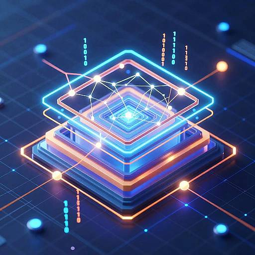 Abstract AI Model Training Visualization