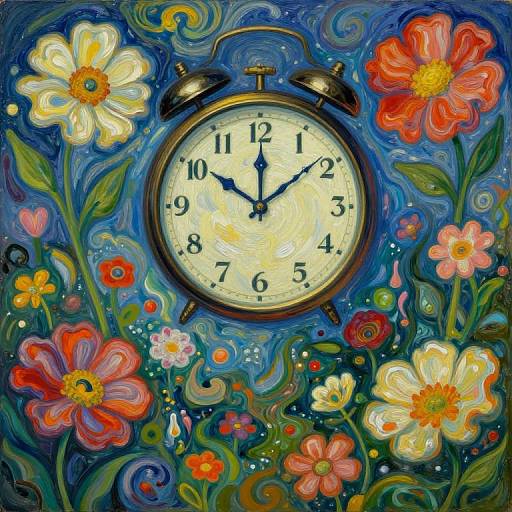 Surreal Time-Distorting Floral Dreamscape