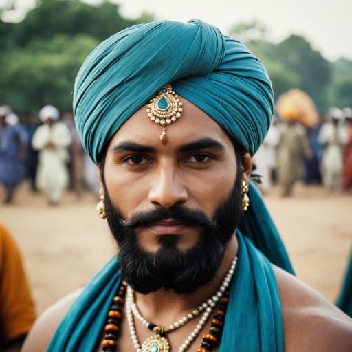 Vibrant Krishna Costume for Male Portrait