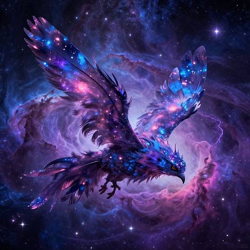 Fennix Rising from Cosmic Nebula