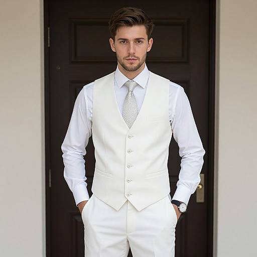 Realistic Male in White Vest