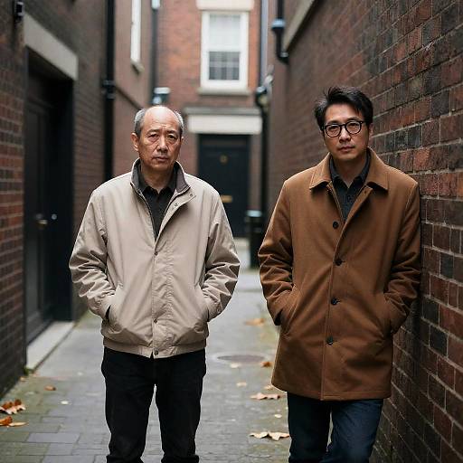 Two Men in Urban Alleyway