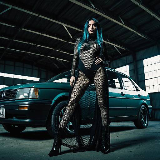 Gothic Fashion: Fishnet & Blues