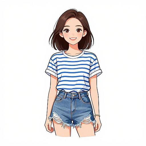 Smiling Woman in Casual Streetwear