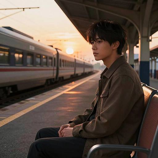 Ultra-Detailed Sunset Train Station