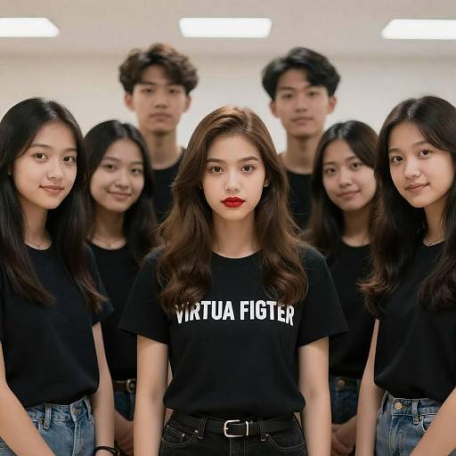 Group Portrait of Friends in Casual Attire