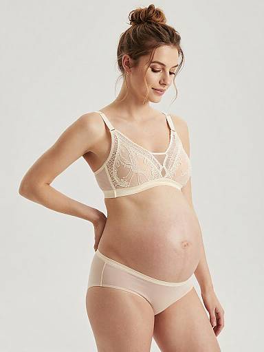 Ivory Maternity Lingerie Fashion Portrait