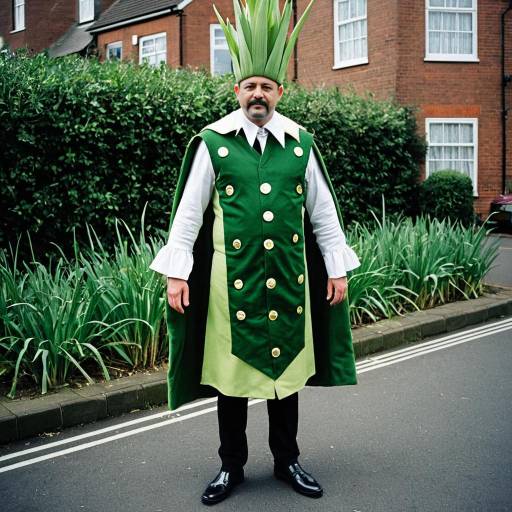 Man in Leek Fancy Dress Costume