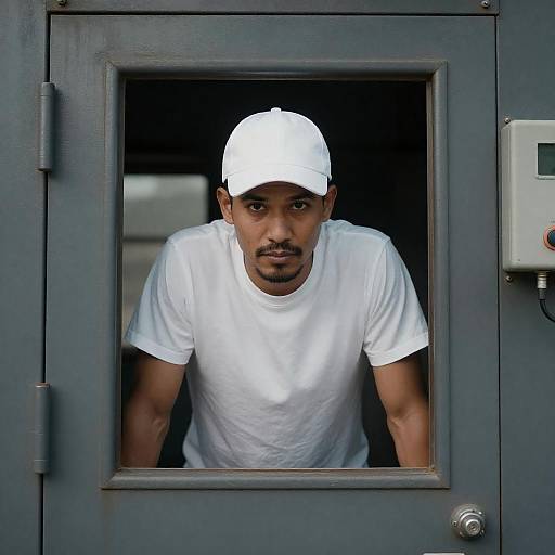 Industrial Portrait of a Focused Man