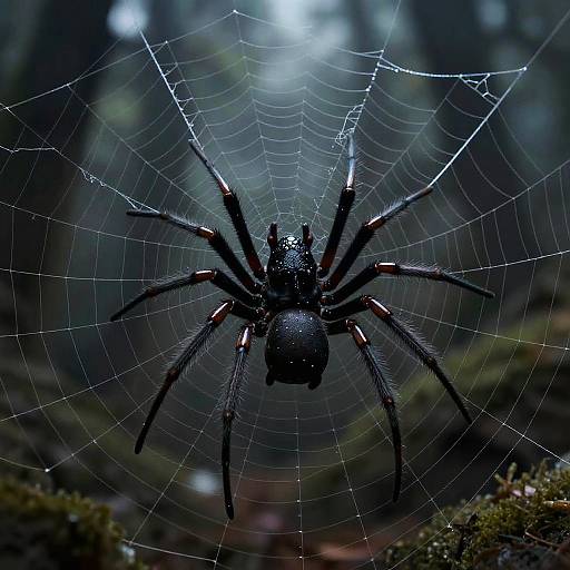 Enchanted Black Widow in Dark Fantasy