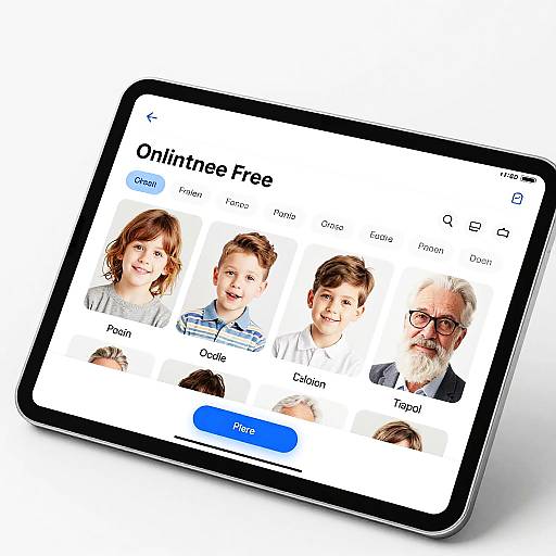 Aging Photo Transformation Tablet App