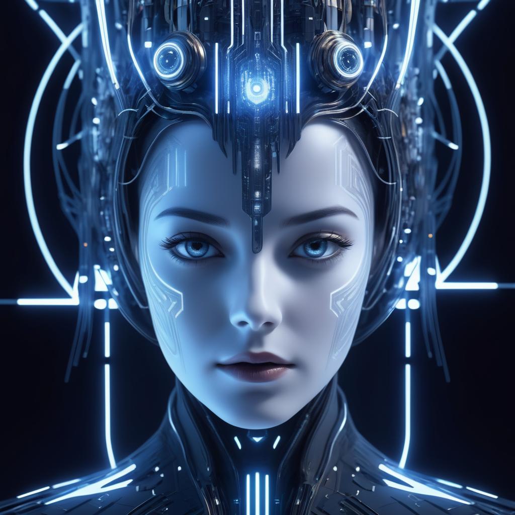 Neo-Futuristic Portrait of Synthetic Human