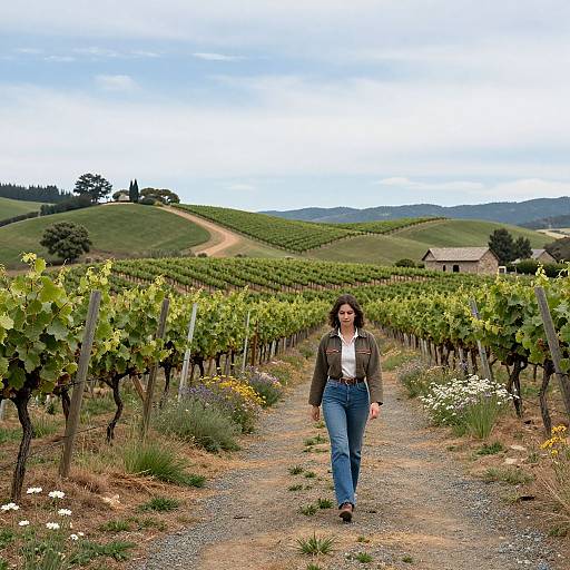 Realistic Napa Valley Vineyard Scene