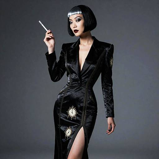 Deco-Surrealist Noir Fashion Portrait