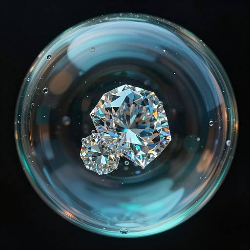 Thick Glass Dispersion with Diamond Shape