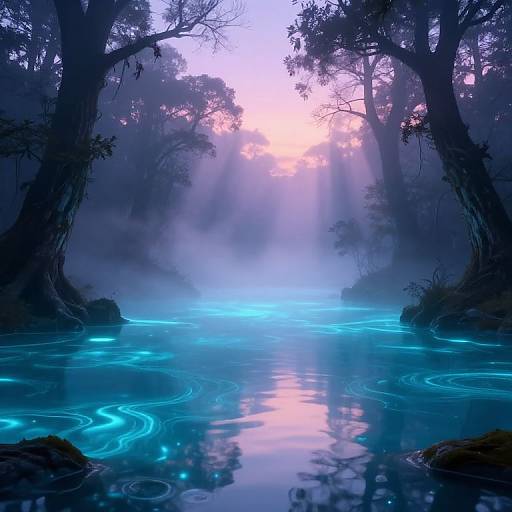 Surreal Liminal Pool at Twilight