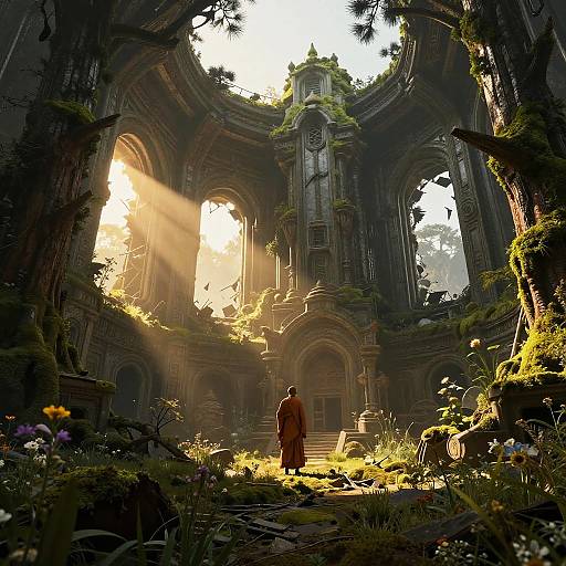 Cinematic Ancient Mountain Monastery