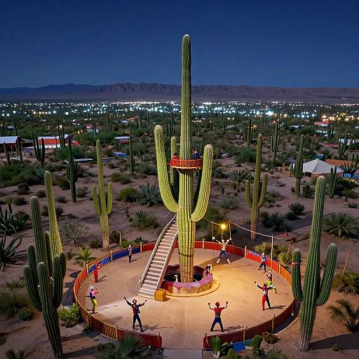 Surreal Desert Oasis Circus Aerial