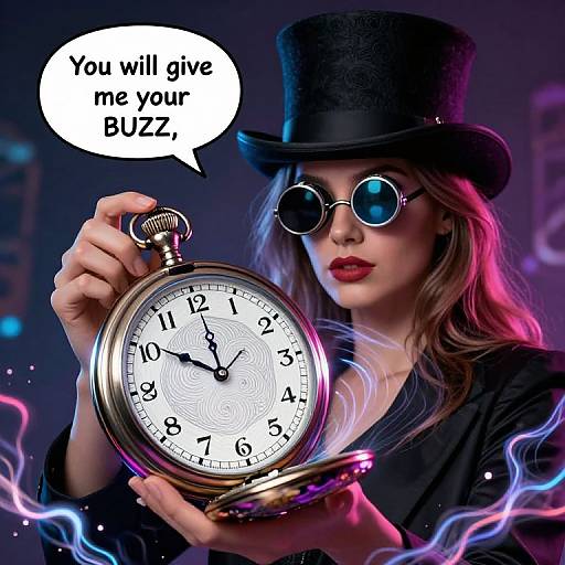Hypnotic Female Hypnotist with Pocket Watch