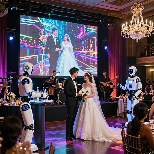 High-Tech AI Wedding Celebration