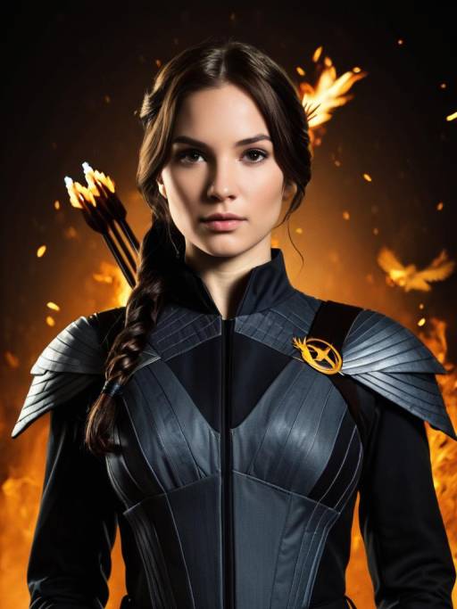 Heroic Woman in Mockingjay Costume