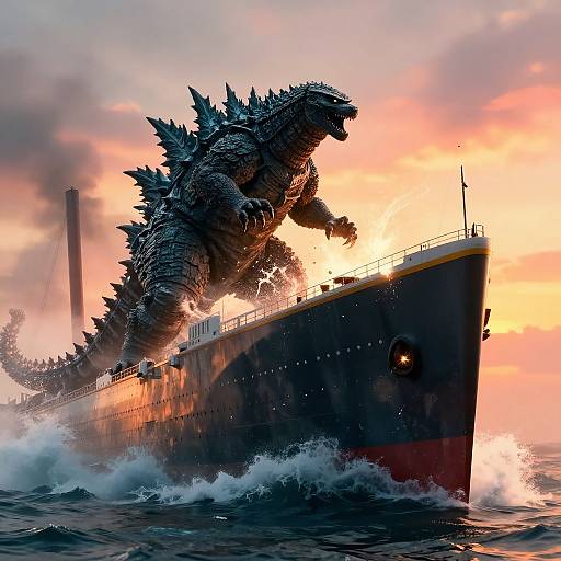 Godzilla vs Titanic Cinematic Showdown