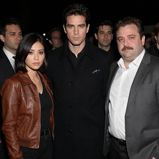 Group of people in dimly lit setting